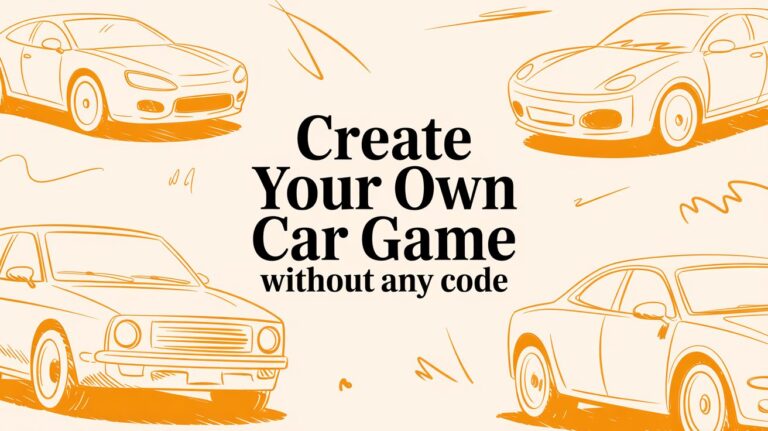 Create Your Own Car game Without Any Code
