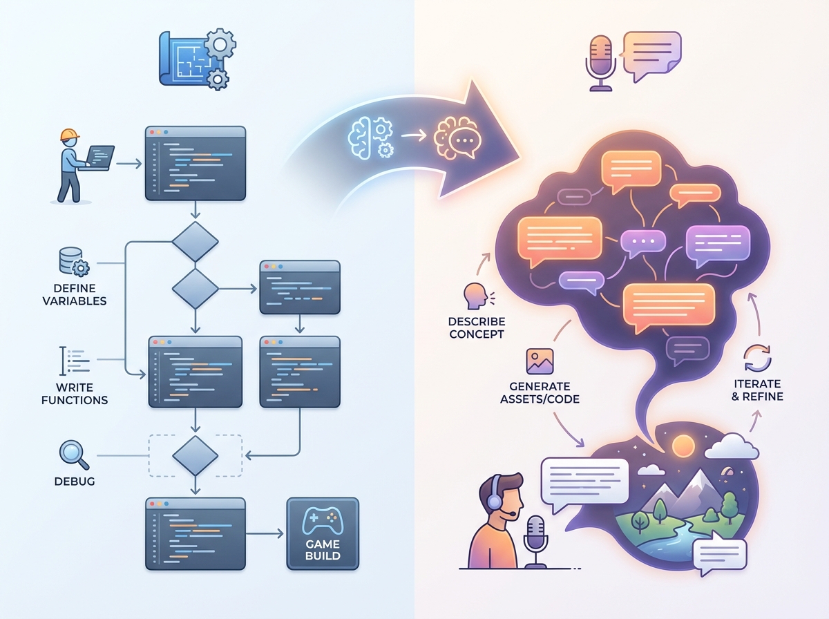 Illustration for: The Paradigm Shift: Logic vs. Language