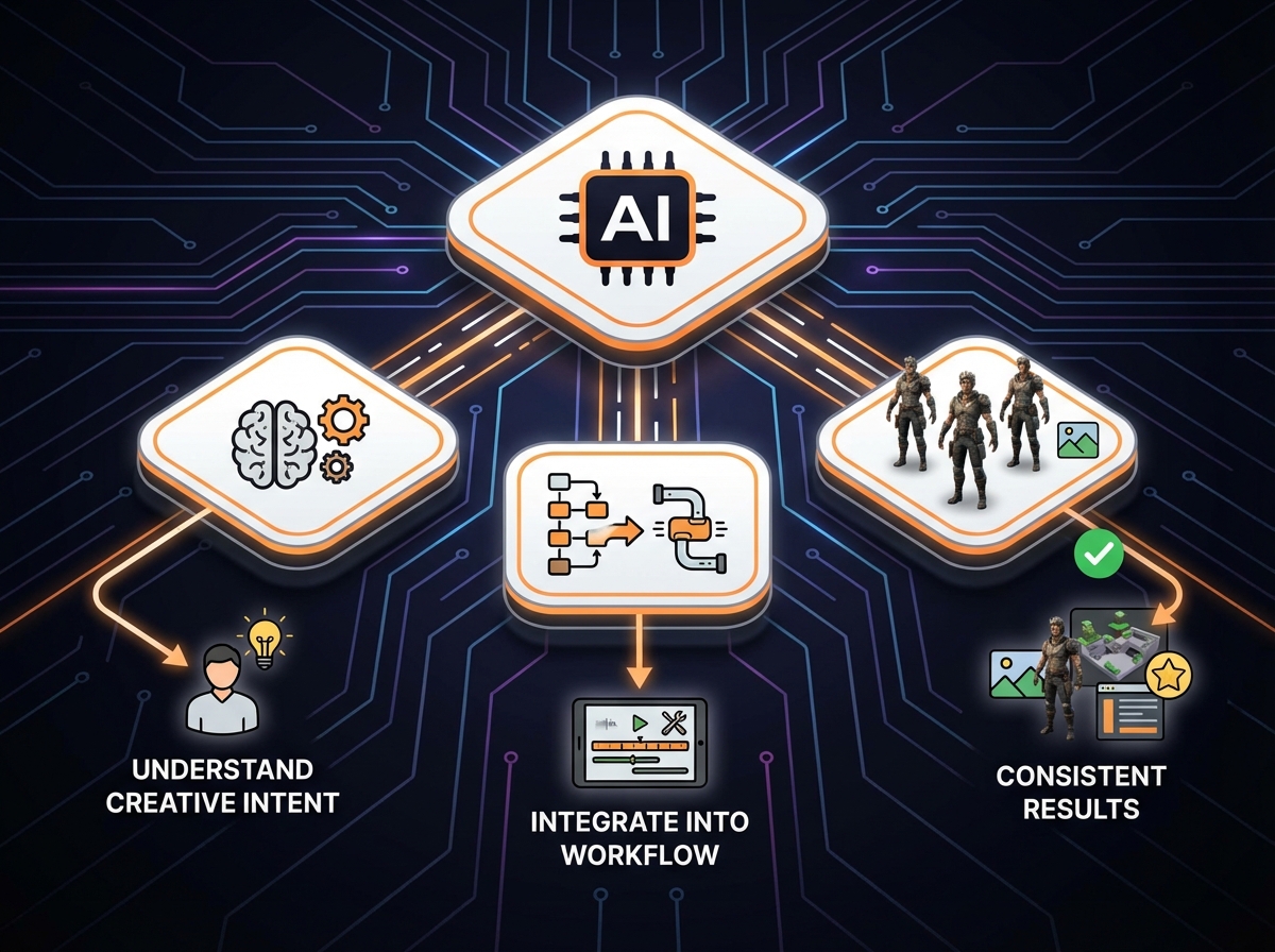 Illustration for: What makes a great AI game generator in 2024?