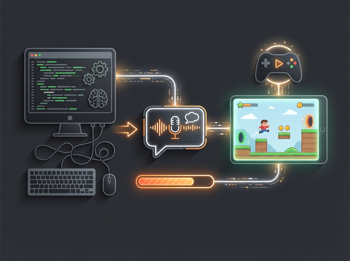 Illustration for: Design and Build Games Using Natural Language