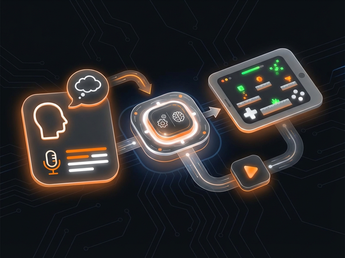 Illustration for: AI Game Creator by MakeGamesWithAI