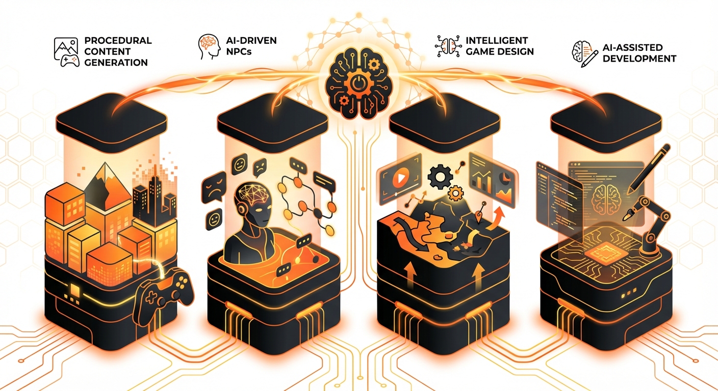 Illustration for: Key Pillars Shaping AI-Driven Game Creation