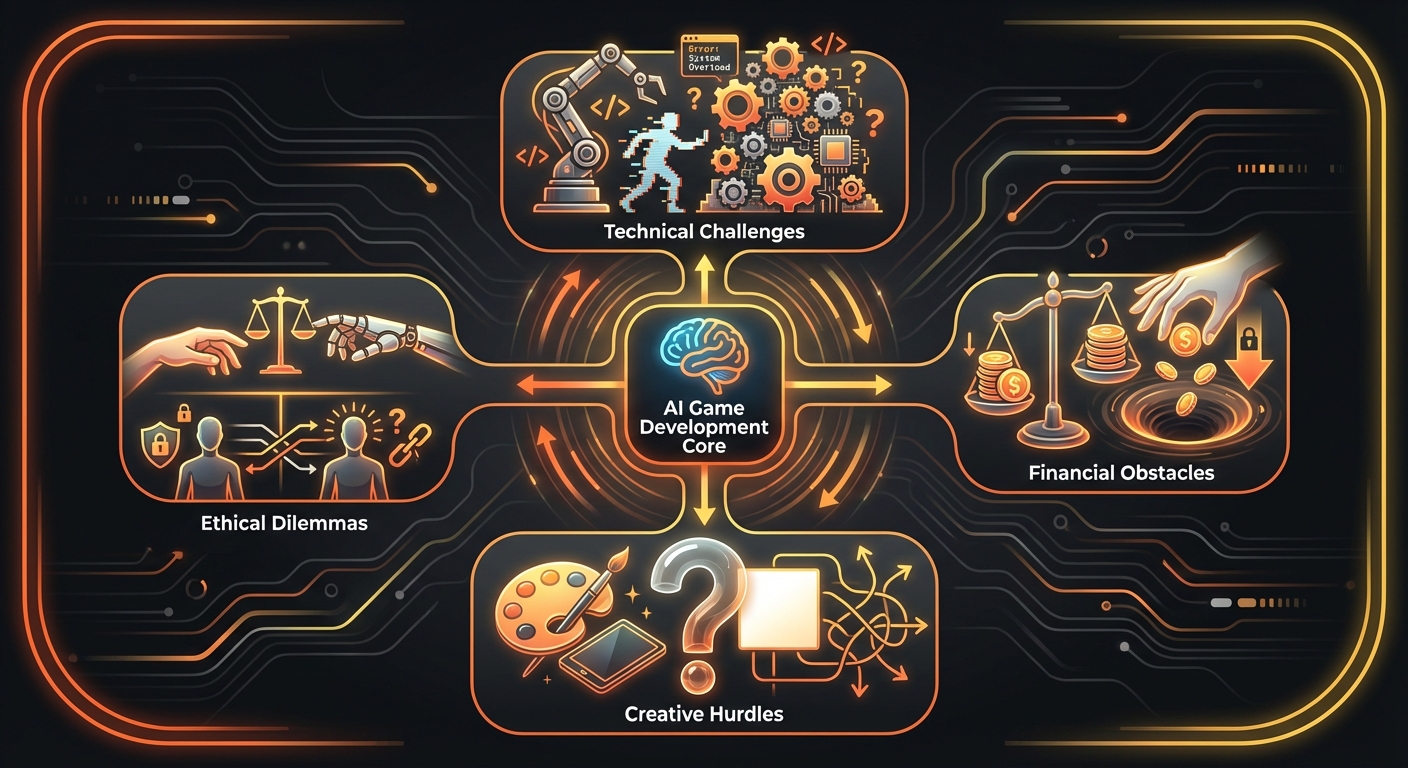 Illustration for: What Are AI Game Development Challenges?