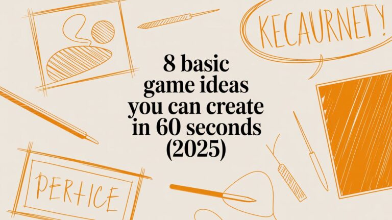 8 Basic Game Ideas You Can Create In 60 Seconds (2025)