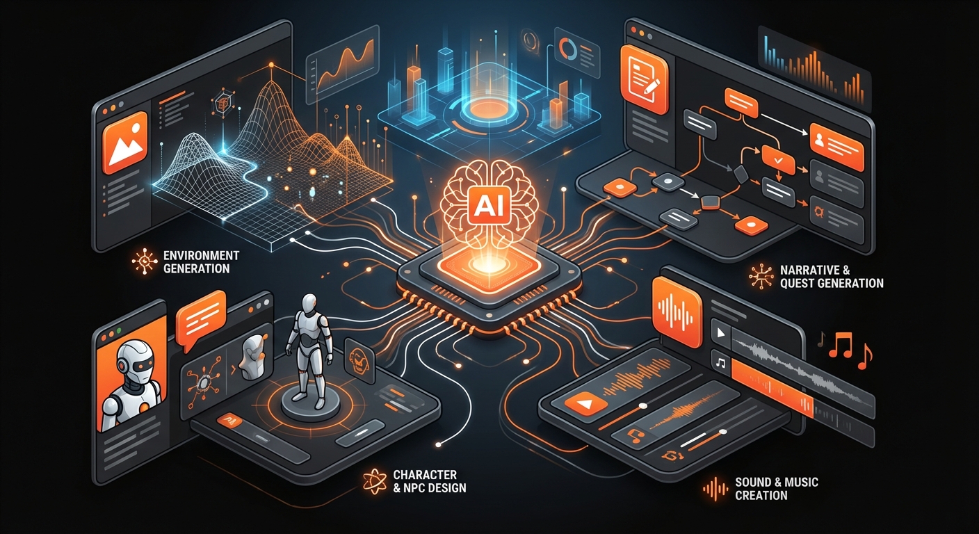 Illustration for: The Top AI Platforms for Game Creation in 2026