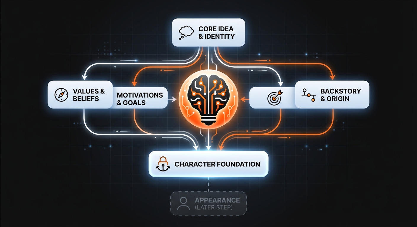 Illustration for: Step 1: Conceptualize Your Character's Core Identity