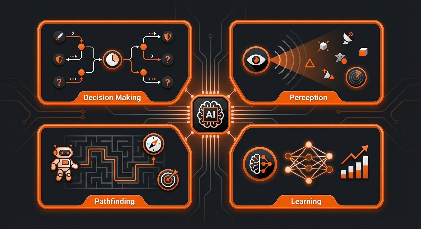 Illustration for: The Core Components of AI in Games