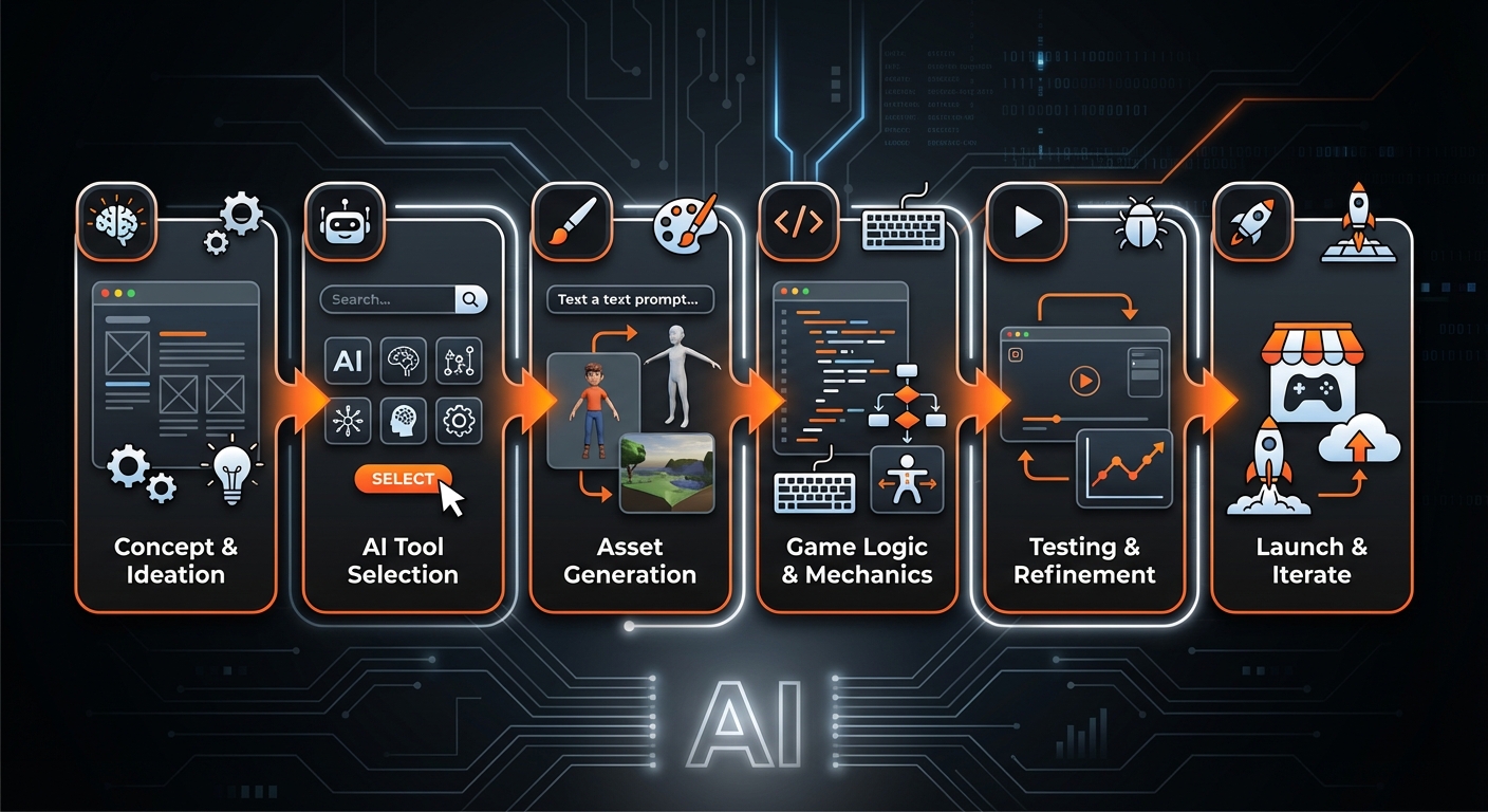 Illustration for: A Step-by-Step Guide on How to Design Games with AI